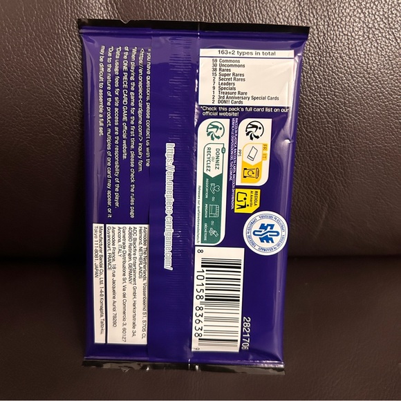 One Piece OP-14 The Azure Sea's Seven Single Card Packs Lot of 10 SEALED - Picture 2 of 2